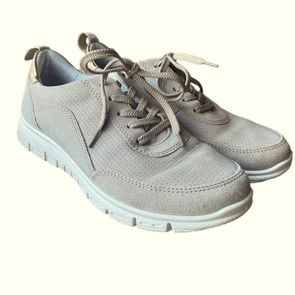 Hotter Gravity II Women’s 6.5 GreyLightweight Sports Trainer Leather Shoes